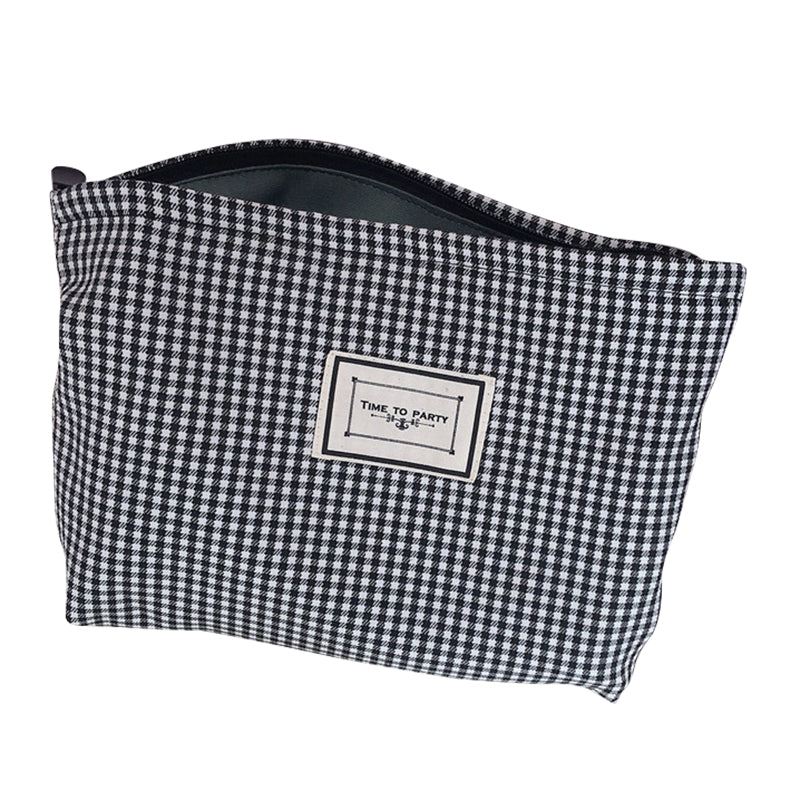 631 Classic Grid Pattern Makeup Bag Women Travel Toiletry Organizer Canvas Cosmetic Pouch 631 Classic Grid Pattern Makeup Bag Women Travel Toiletry Organizer Canvas Cosmetic Pouch